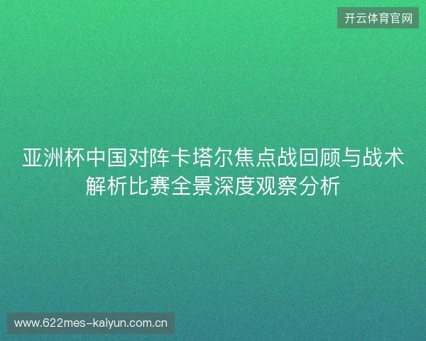 亚洲杯中国对阵卡塔尔焦点战回顾与战术解析比赛全景深度观察分析